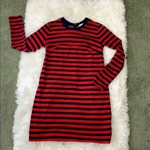 GAP Maternity Dress Red w/Blue Stripes XS
